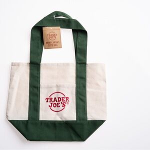 Trader Joe’s mini canvas tote bag - Forest Green